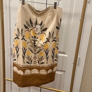 Abercrombie & Fitch Cream Linen Mini Skort